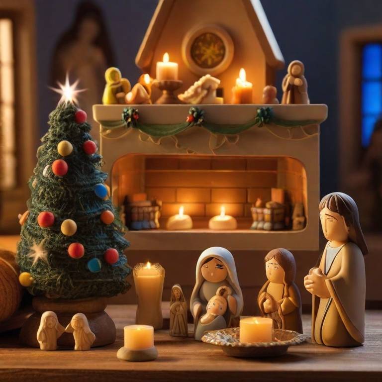 creche et sapin de noel contemporain