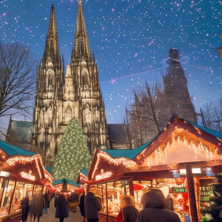 illustration de Cologne et son marché de noël féérique et incontournable